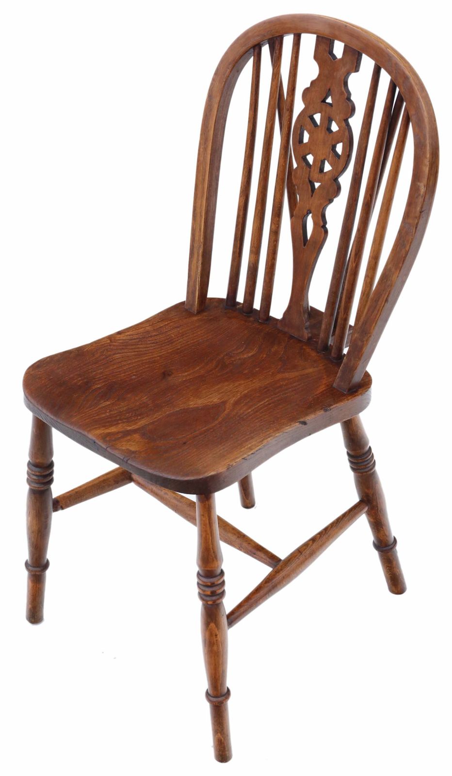Furniture Antique Harlequin Set Of 8 (6 Plus 2) Ash Elm Beech Kitchen Dining Chairs C1910 photo