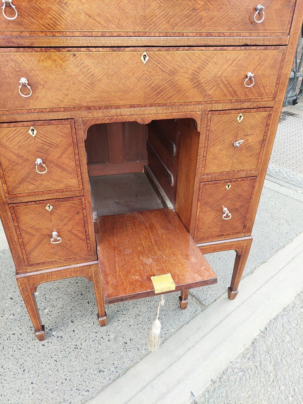 Late 19thc George II Style Mahogany Kneehole Desk photo furniture