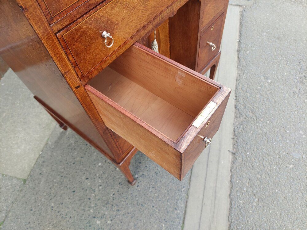 Late 19thc George II Style Mahogany Kneehole Desk photo for sale