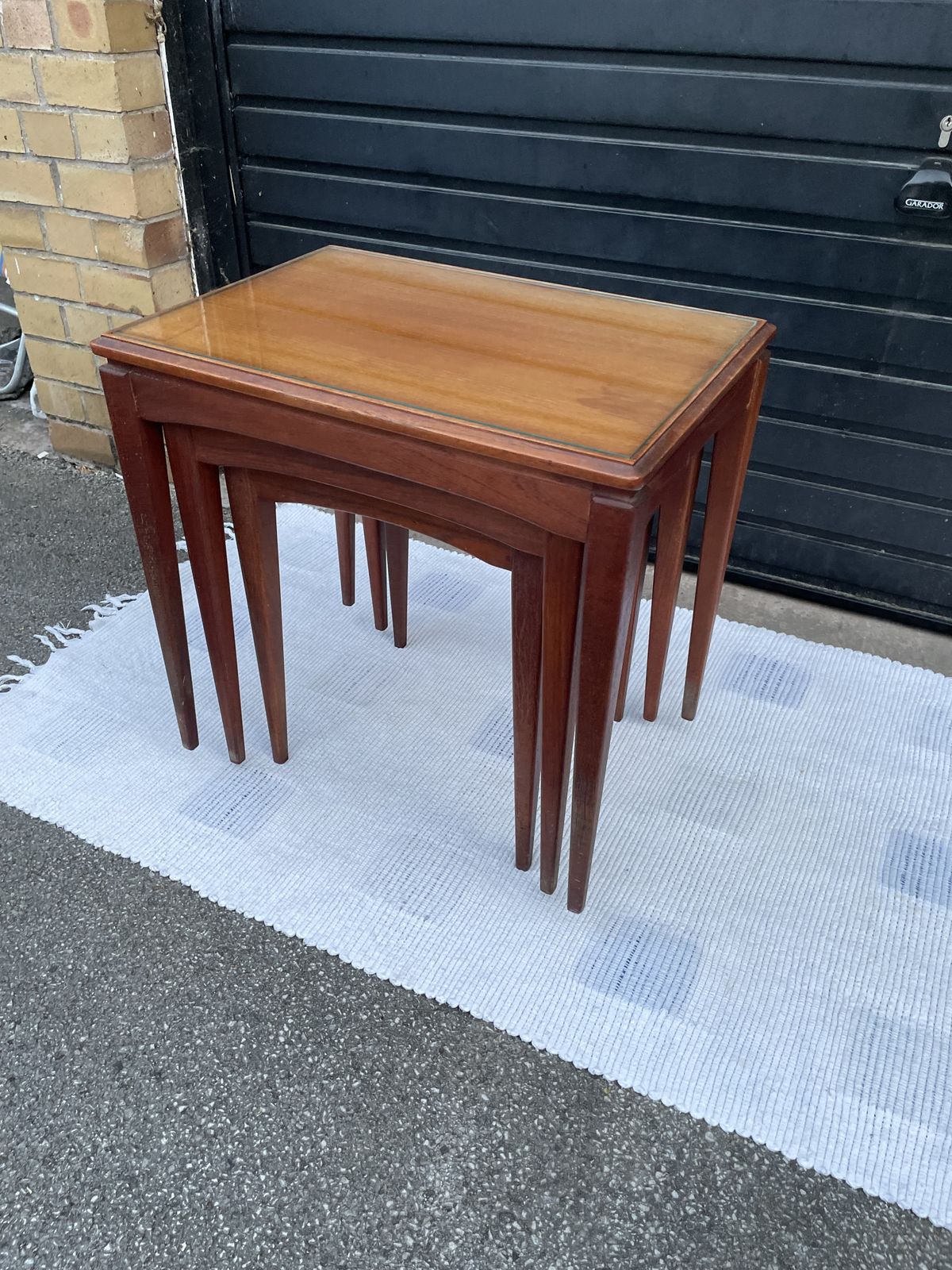 A Lovey Nest Of 3 Mid Century Table photo vintage