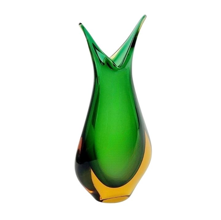 Grote Mid Century Sommerso Murano Glazen Vaas Van Flavio Poli Voor Seguso, Murano, Italië, Jaren 1960 photo furniture