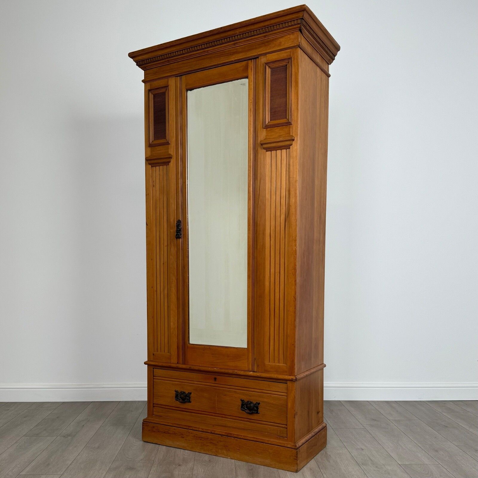 Antique 20th Century Fine Quality Satinwood Wardrobe photo for sale