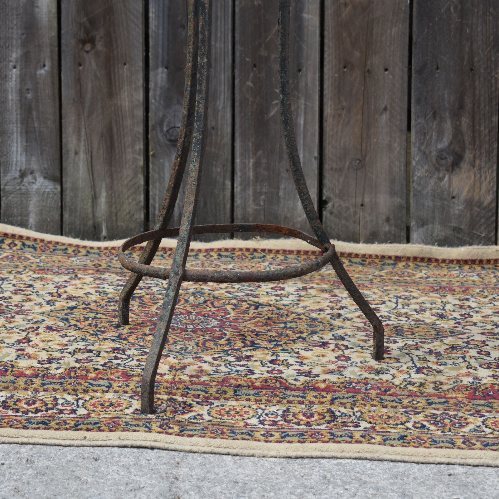 Antique Blacksmith Hand Made Wrought Iron Stand Heavy Garden Cast Iron Planter photo 195.0
