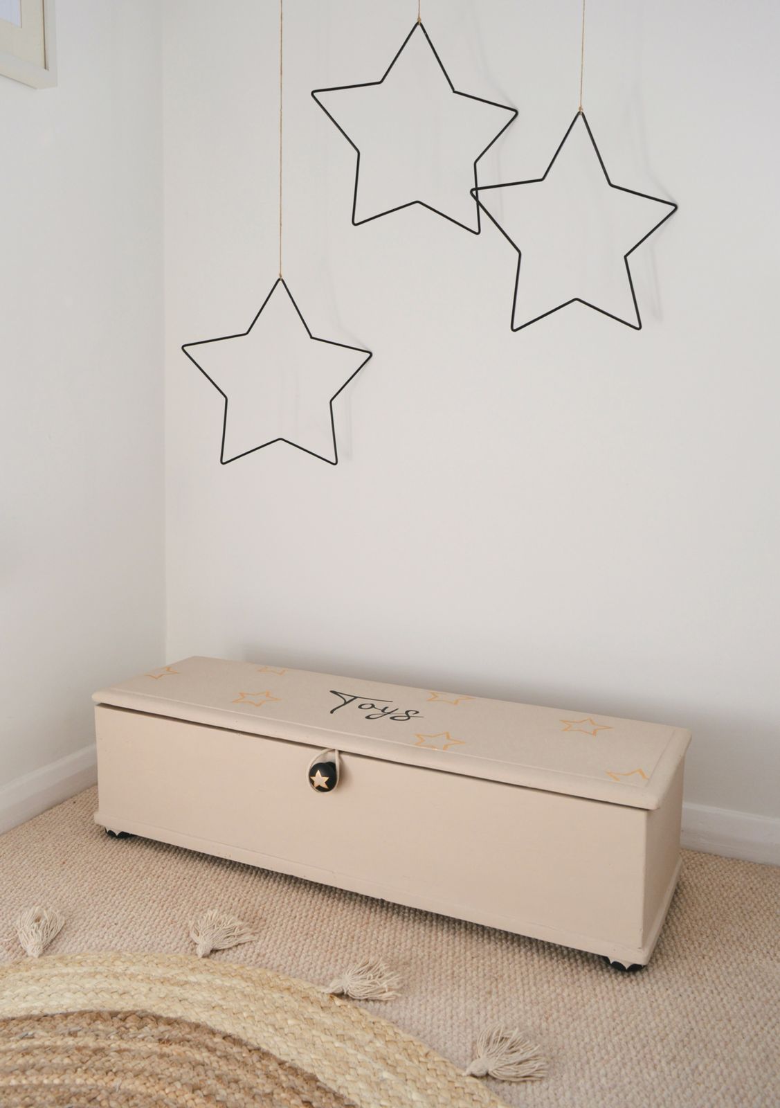 The Reach For The Stars Wooden Toy Box photo furniture