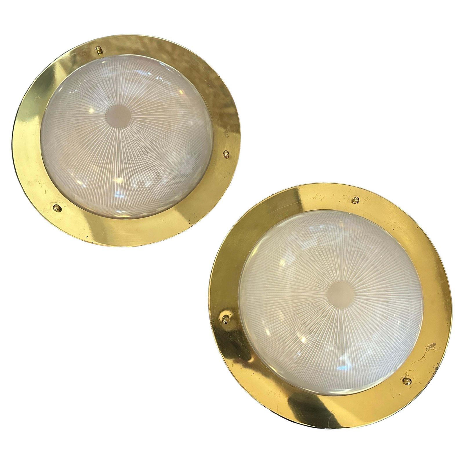 1960s Luigi Caccia Dominioni Style Mid Century Modern Italian Ceiling Lights