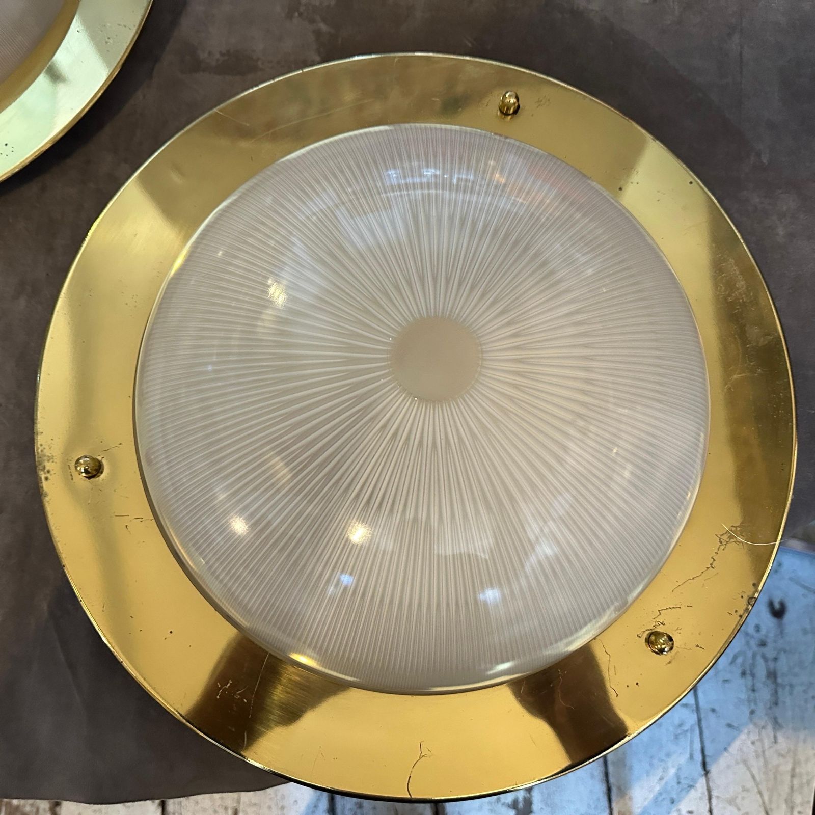 1960s Luigi Caccia Dominioni Style Mid Century Modern Italian Ceiling Lights photo for sale