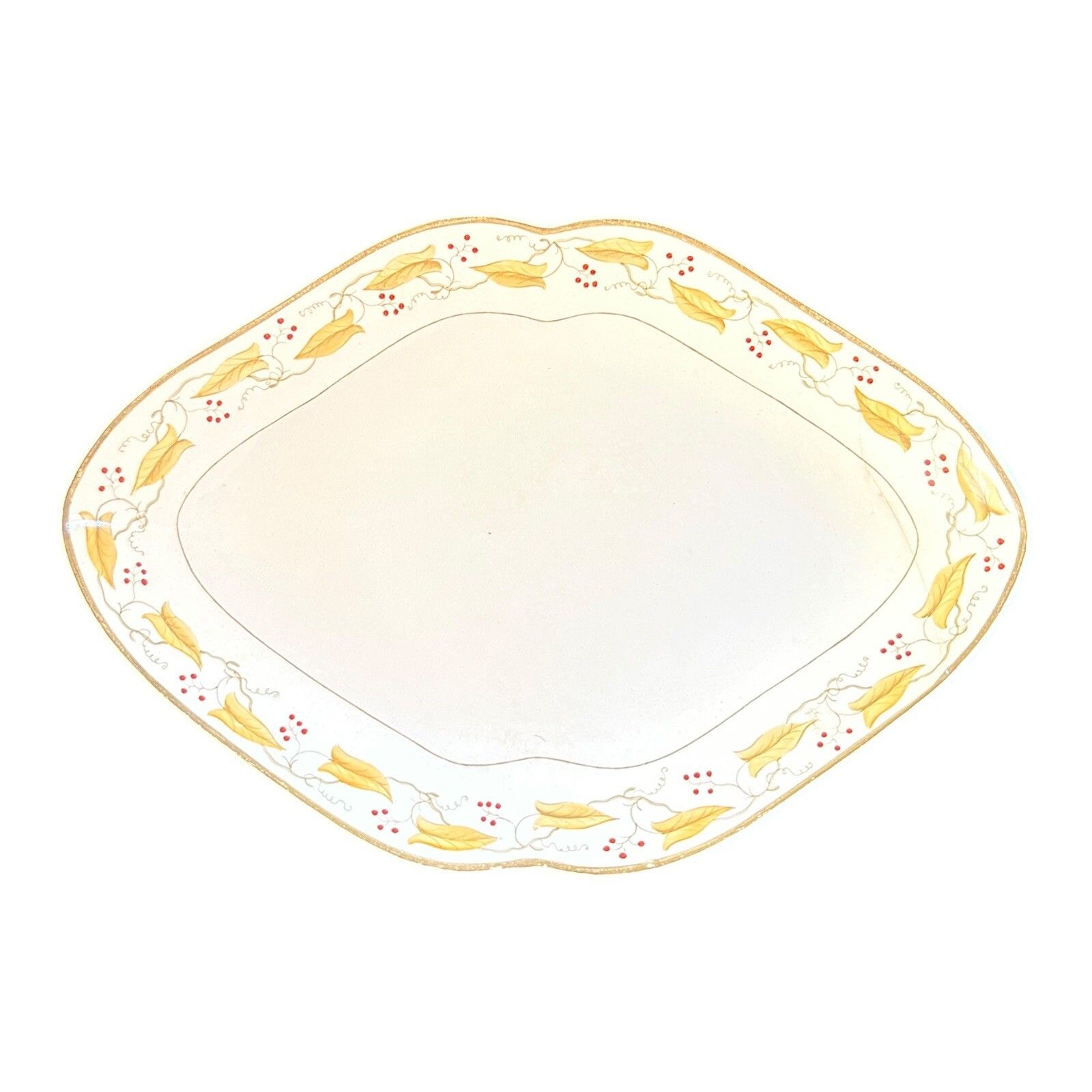 2x Wedgwood Oval Antique Repaired Stapled Plates Waterlily & Cream James Powell photo buy