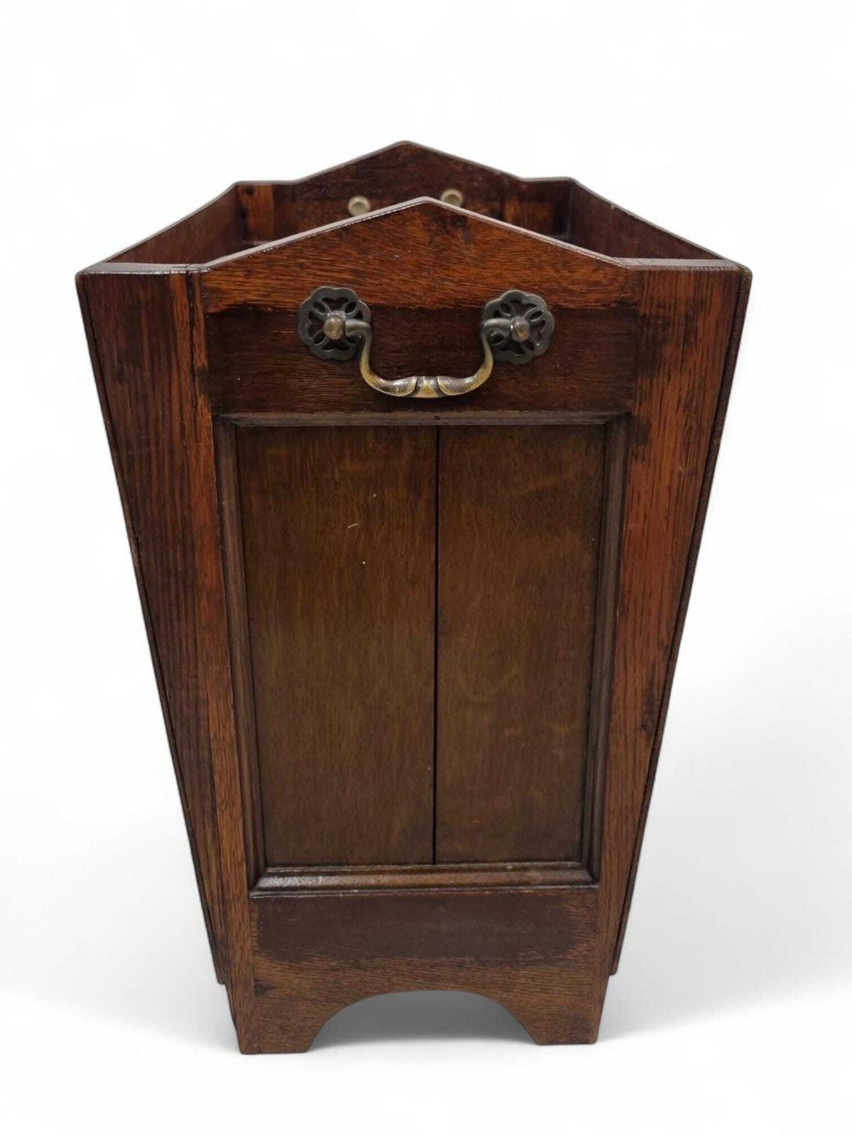 Antique Oak Magazine Rack / Brown Oak C1920 photo 180.0