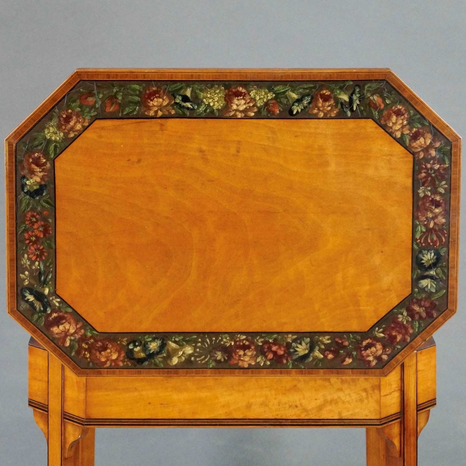 A Highly Decorative Edwardian Satinwood Work Table photo furniture