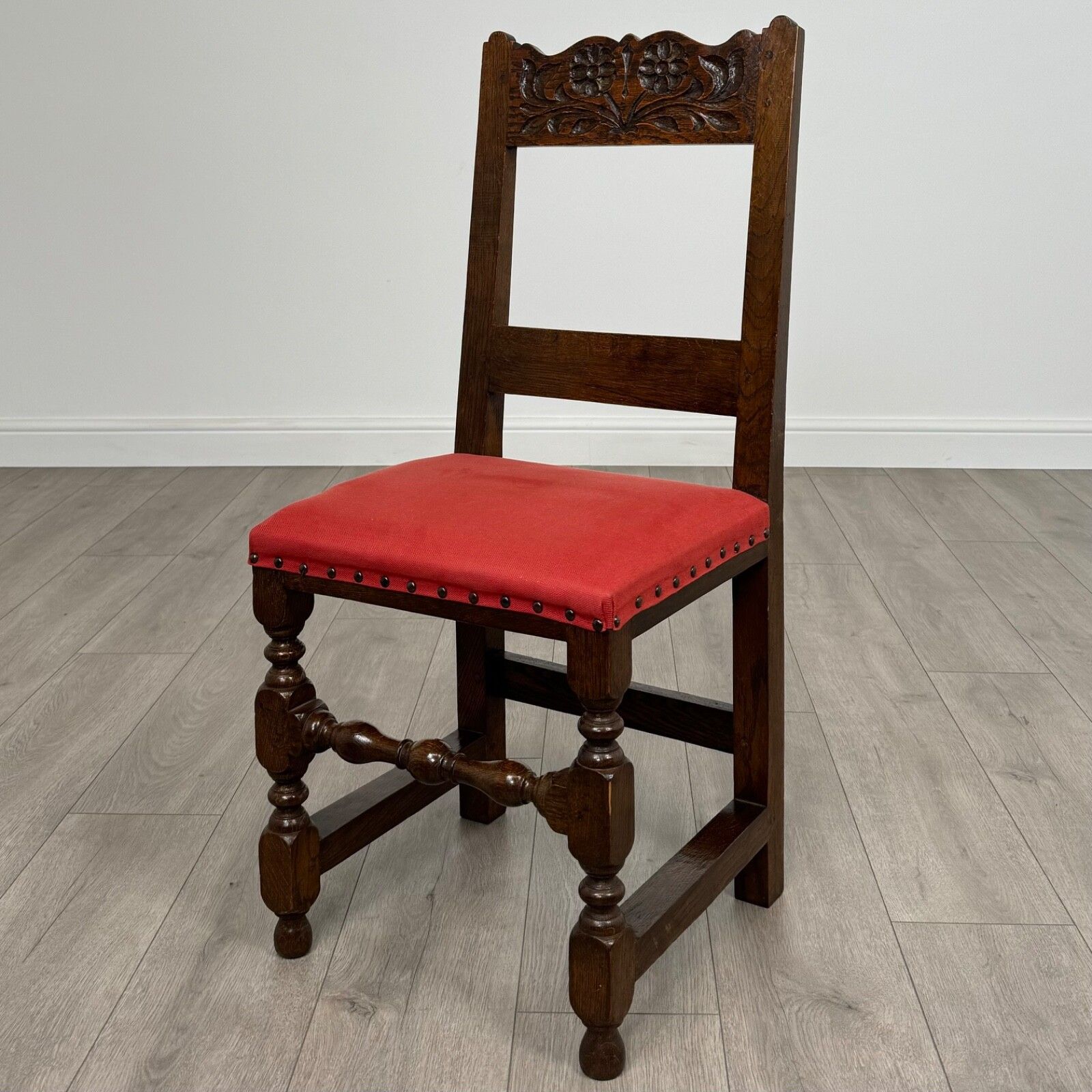 Antique 20th Century Set Of 6 Carved Oak Dining Chairs photo furniture
