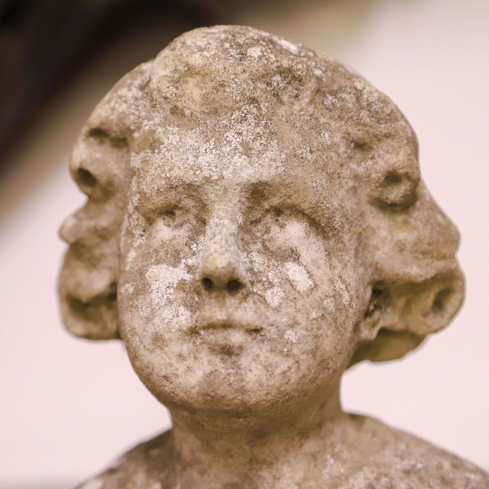 Footsteps In Time: 19th Century Marble Statue Child Of The Eternal Spring photo vintage