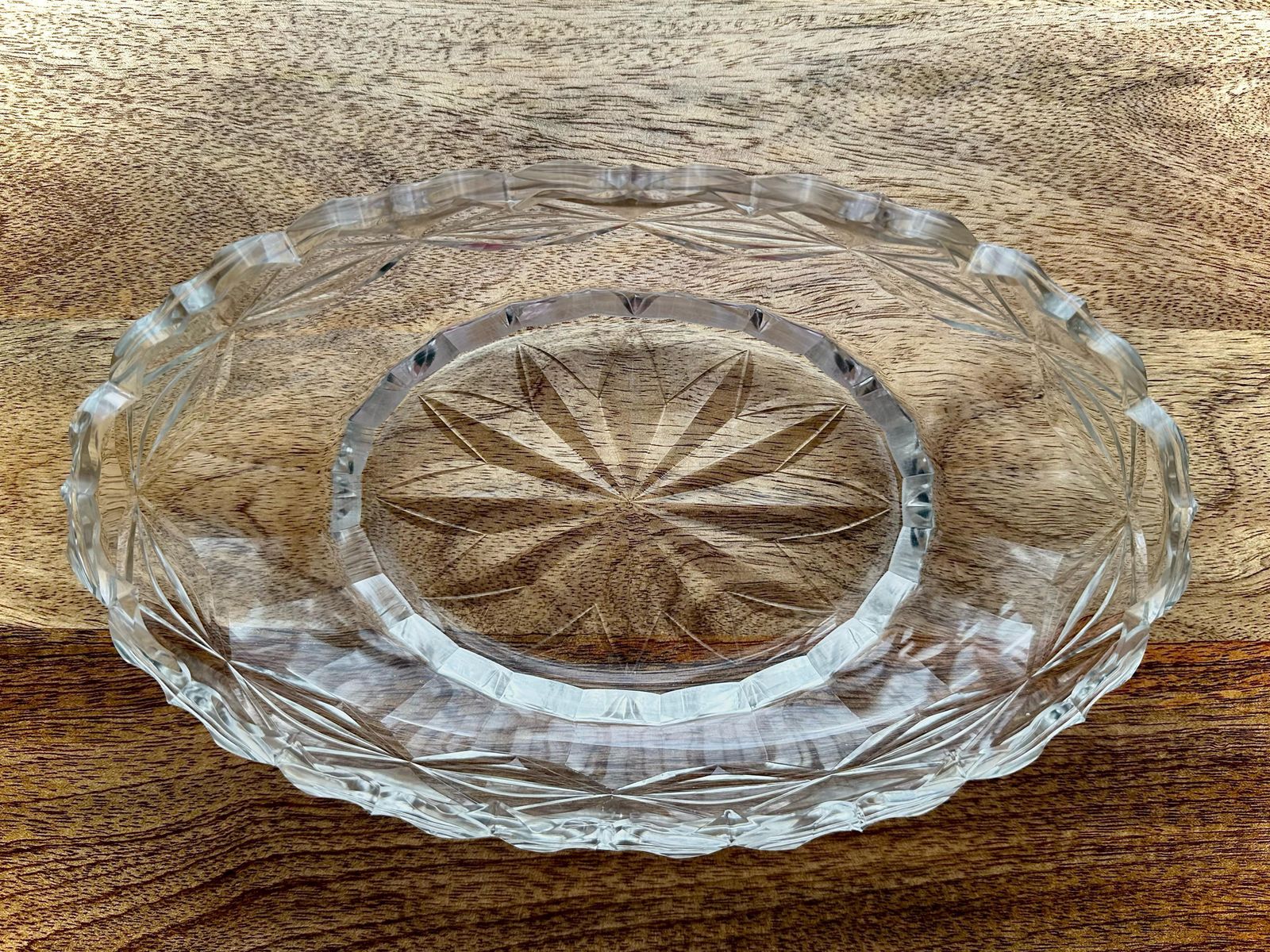 Rare Set Of 3 Irish Georgian Cut Glass Bowls With Original Underplates, Circa 1780 1800 photo buy