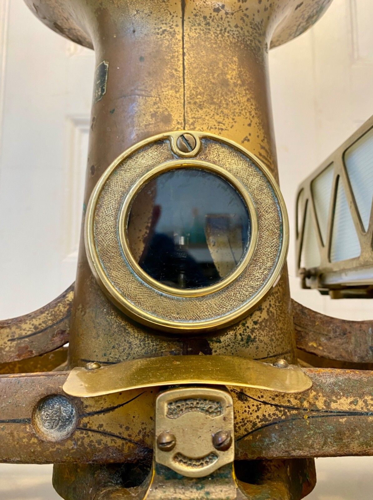 photo for sale Antique Large Brass Grocers Shop Counter Scales By 'The Automatic Scale Company'