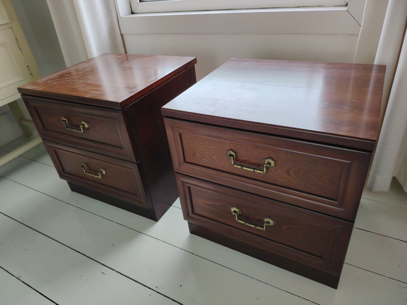 G Plan   Mid Century Bedside Drawers With Brass Handles photo Furniture