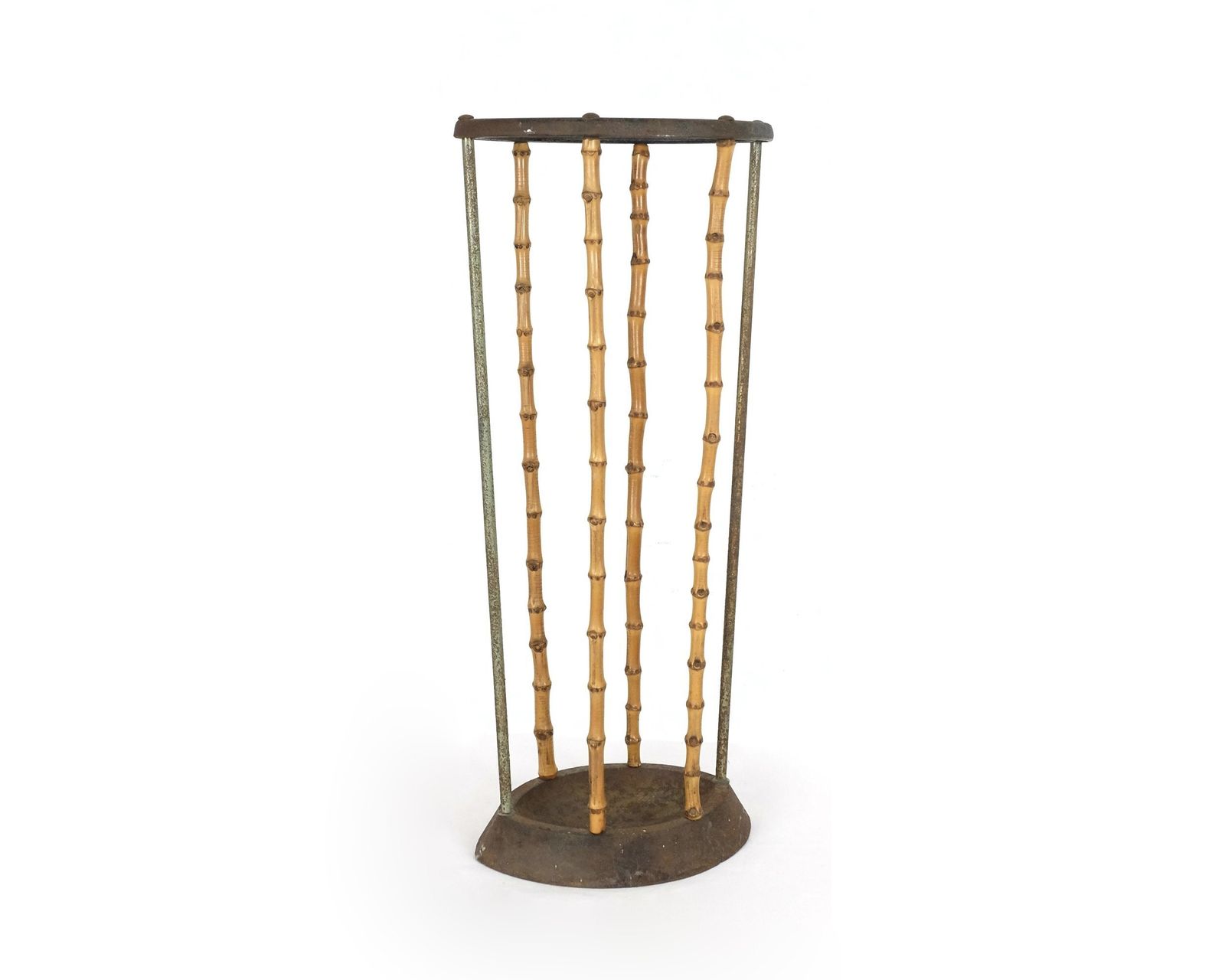 An Edwardian Cast Iron And Bamboo Stick Stand photo furniture