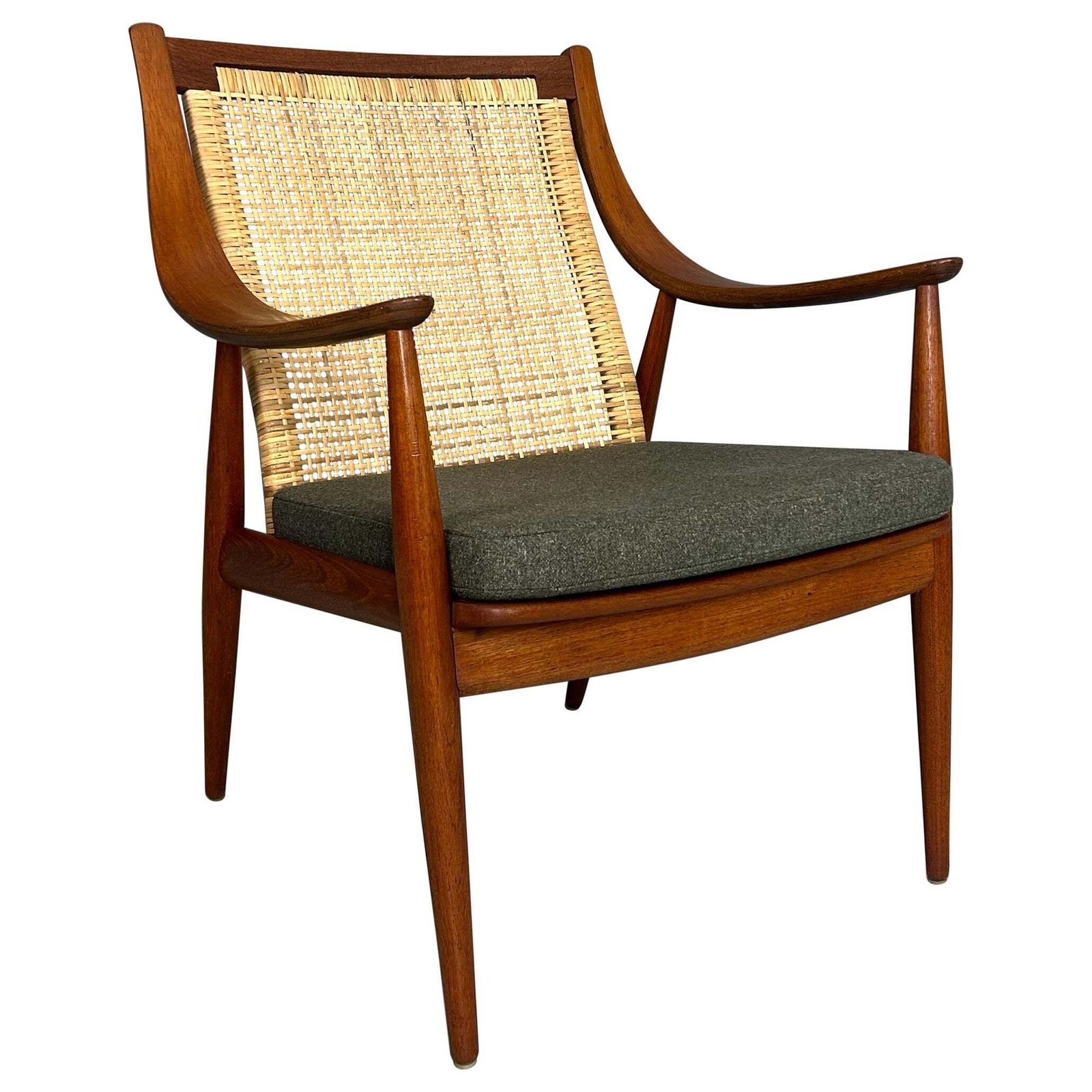 Peter Hvidt& Orla Mølgaard Nielsen Fd146 Cane Back Easy Chair, Denmark