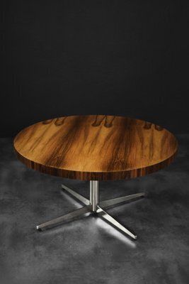 Vintage German Round Rosewood Coffee Table From Ilse Möbel, 1970s photo Furniture
