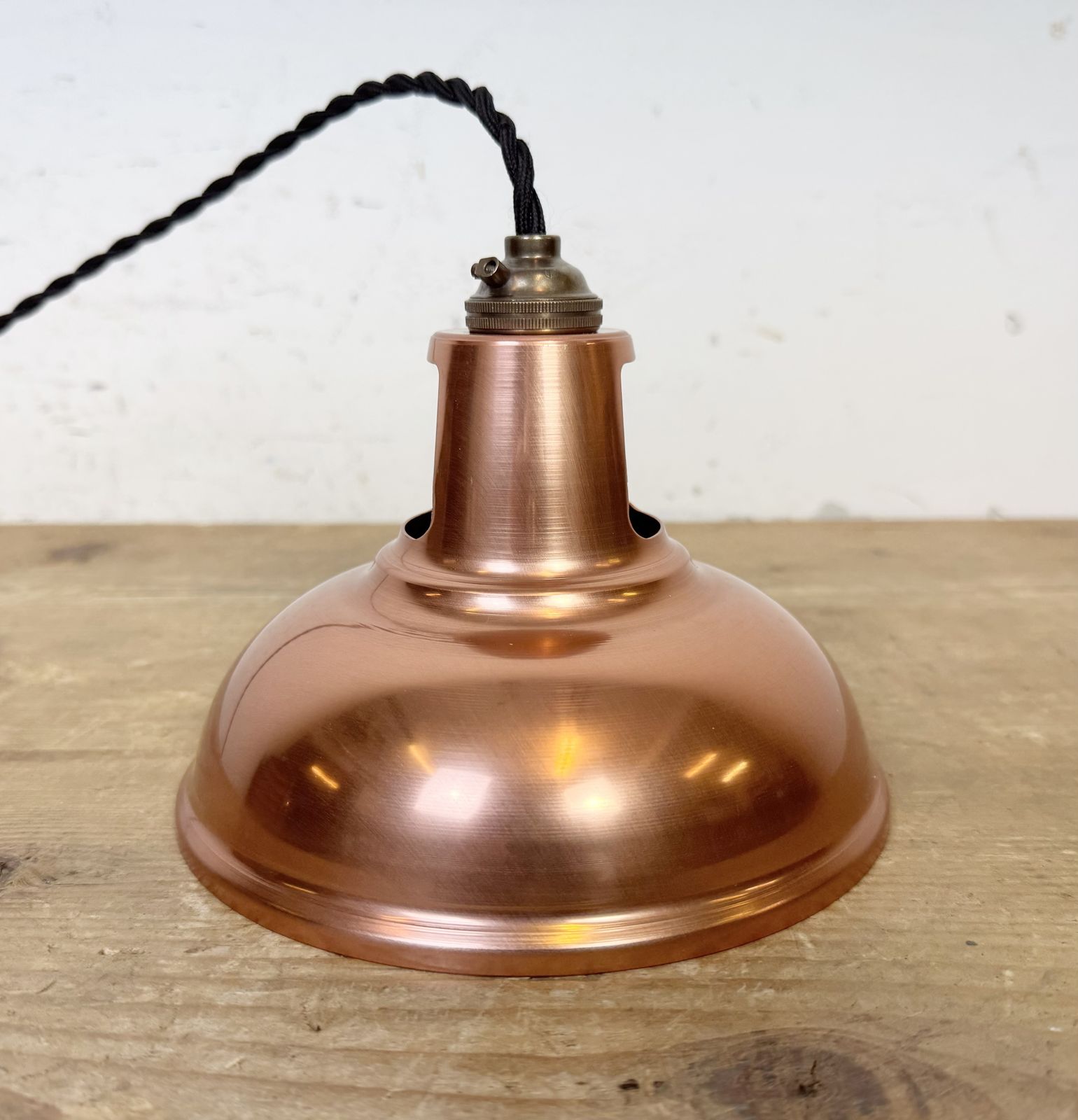 Lighting Industrial Copper Ceiling Lamp, 2000s, 7x photo