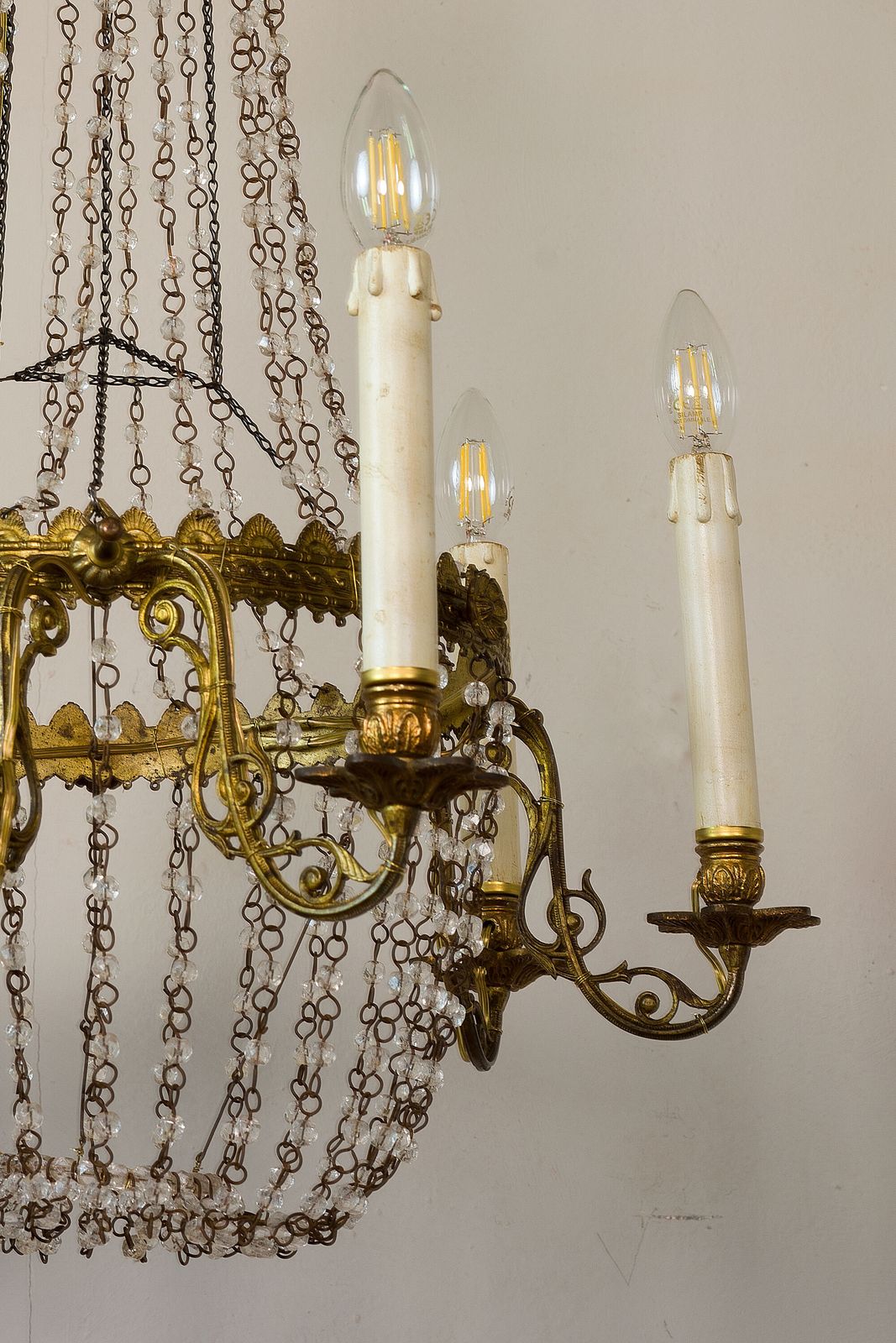 photo for sale Antique French Empire Balloon Style Chandelier   6 Lights.