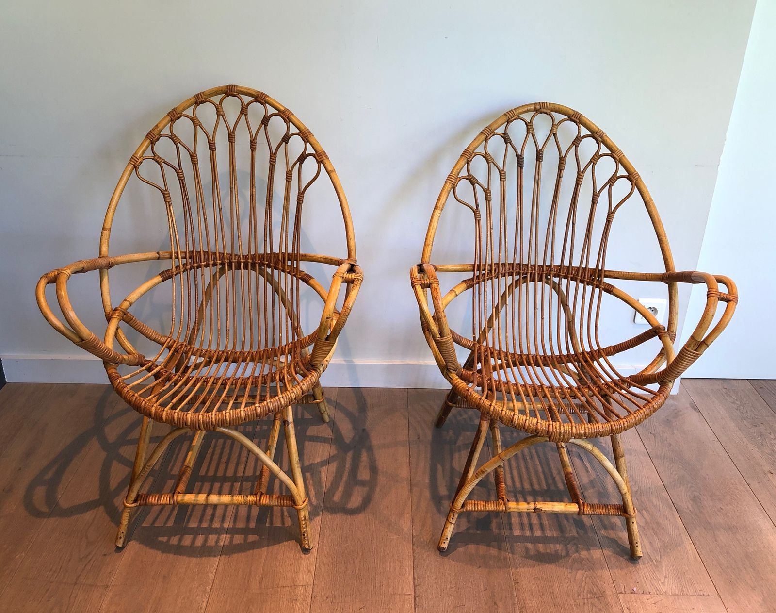 Pair Of Rattan Armchairs, 1970s photo furniture