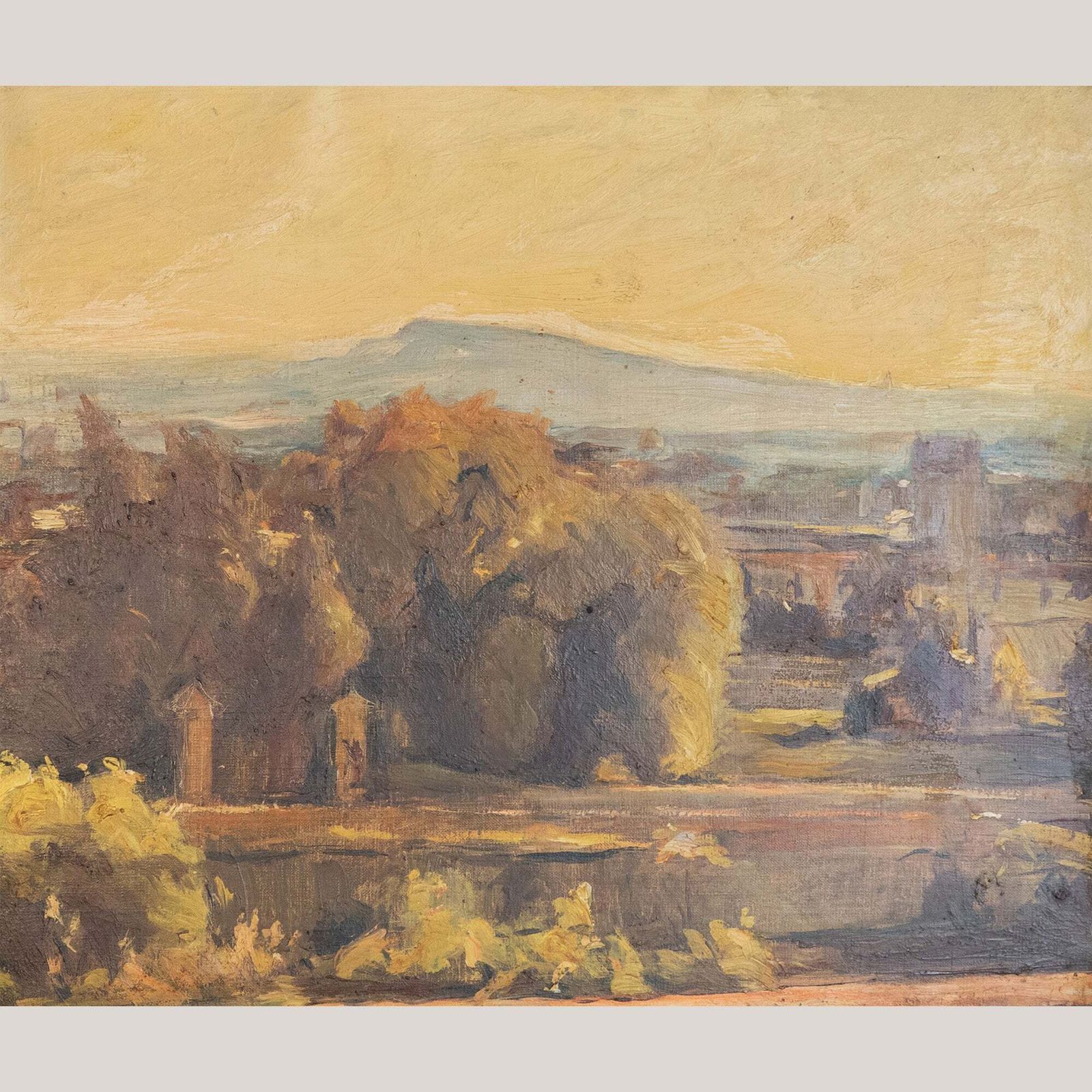 Spaans Landschap In Het Gouden Uur – Impressionistisch Olieverfschilderij