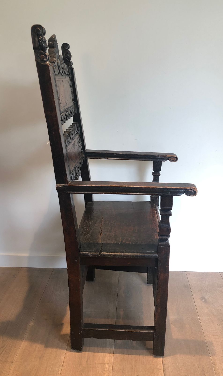 Set Of An Italian Renaissance Period Armchair And Pair Of Walnut Chairs photo for sale