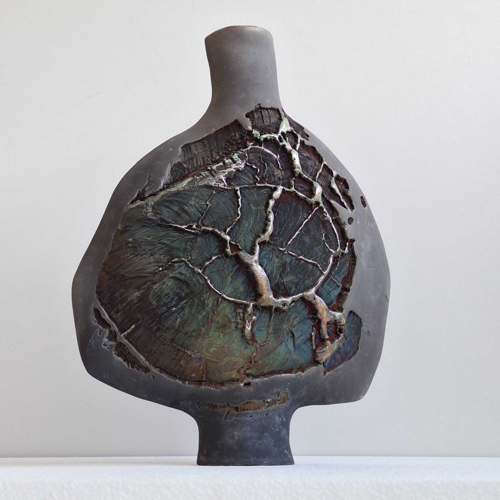 Raku Ceramic Vase Designed By André Sas photo vintage