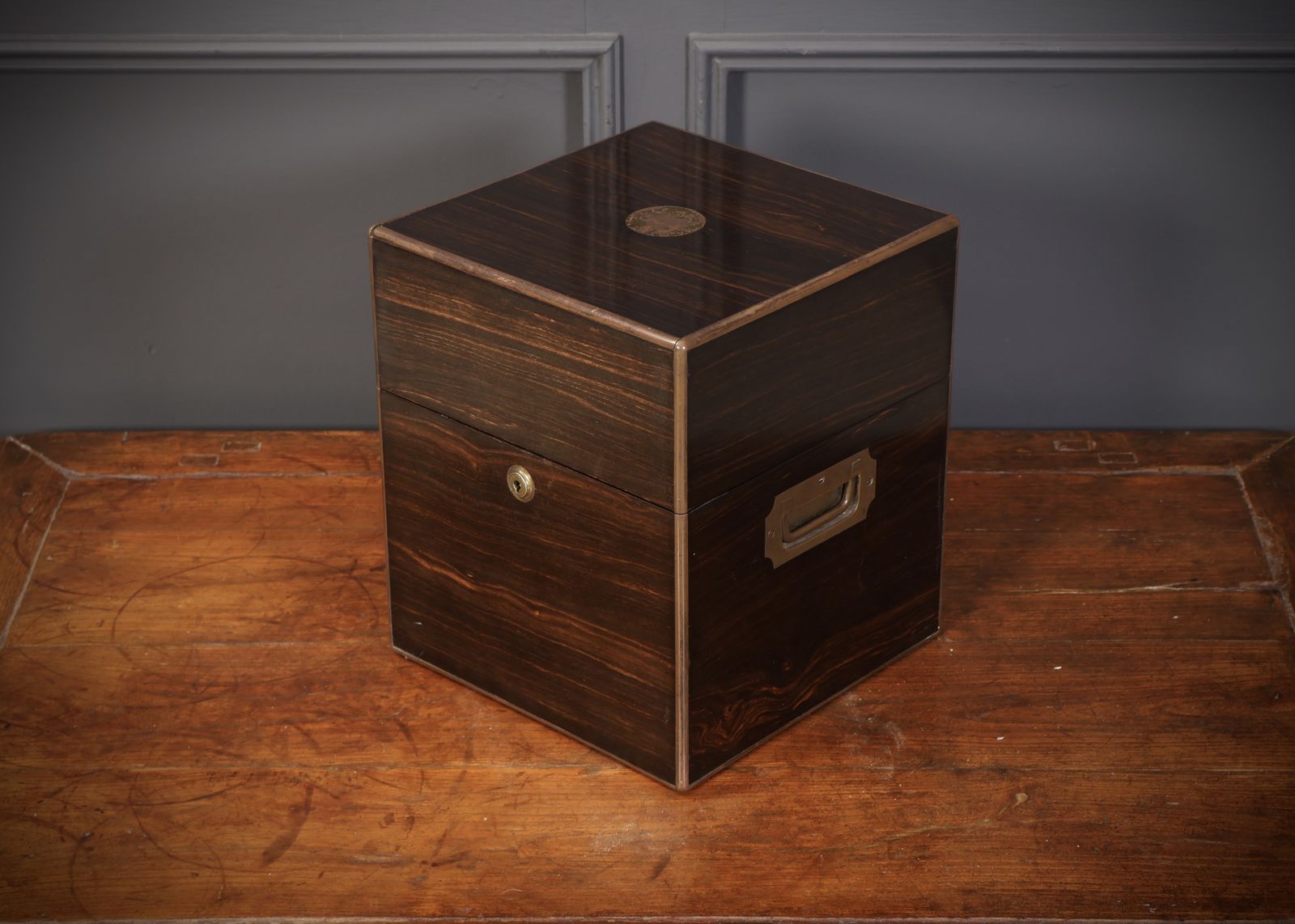 photo for sale Victorian Coromandel & Brass Mounted Decanter Box