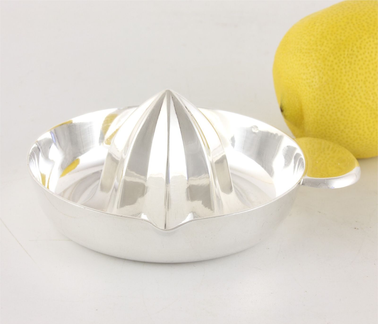 French Solid Silver Christofle Lemon Squeezer. Art Deco Citrus Press.