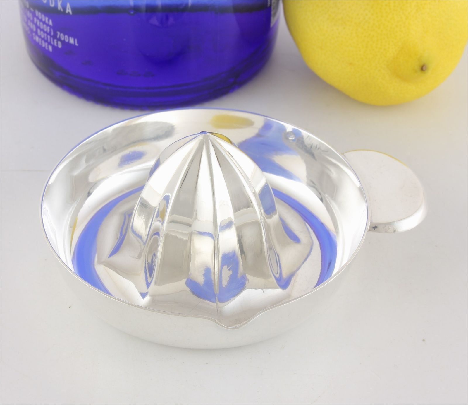 French Solid Silver Christofle Lemon Squeezer. Art Deco Citrus Press. photo Home Decor