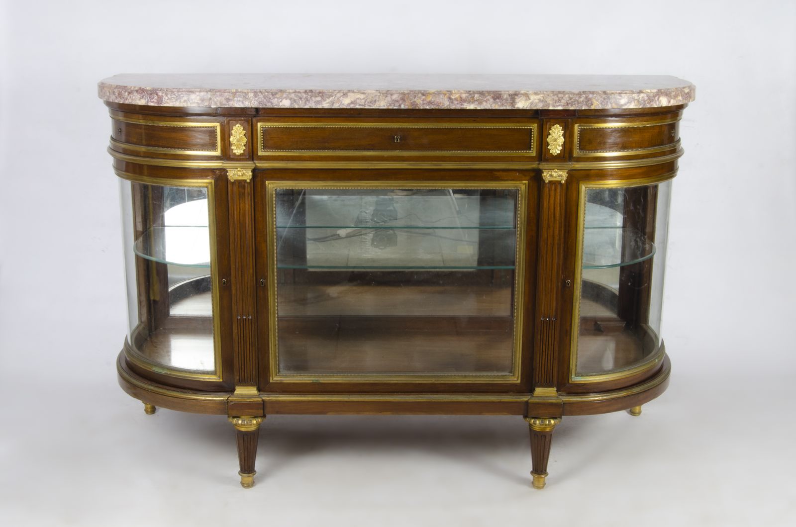 Late 19th Century Louis XVI Bronze, Wood, And Marble Service Vitrine By Francois Linke, France photo furniture