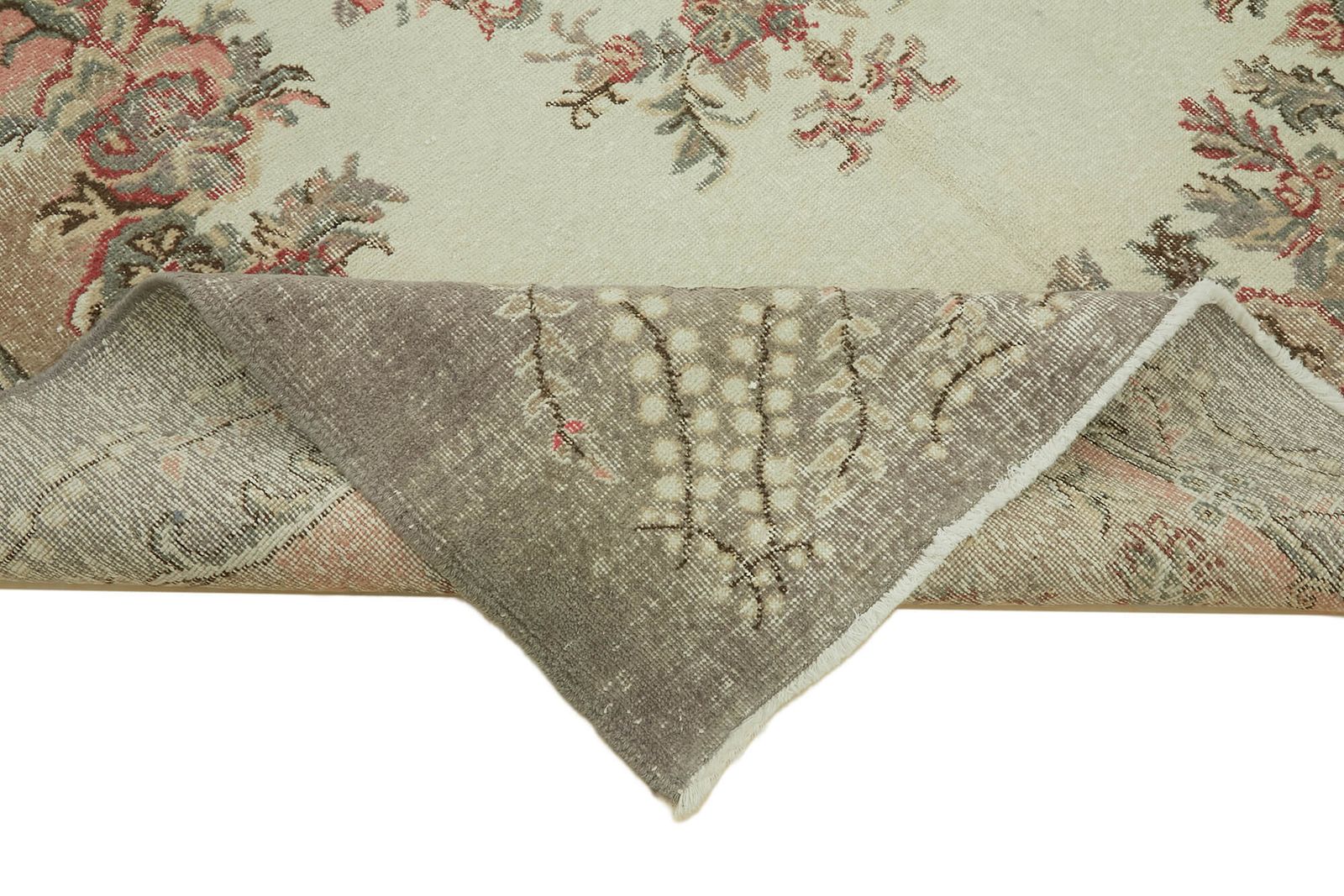 7x11 Beige Turkish Vintage Area Rug   46319 photo vinterior