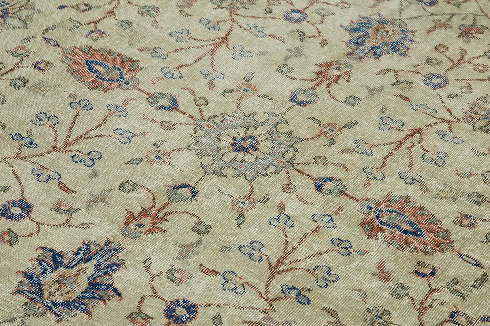 7x11 Beige Turkish Vintage Area Rug   46317 photo 745.0