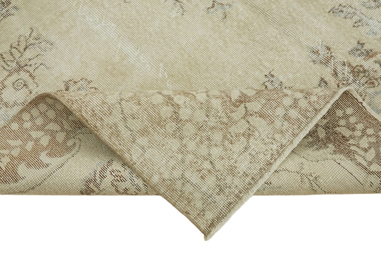 7x11 Beige Turkish Vintage Area Rug   46046 photo vinterior