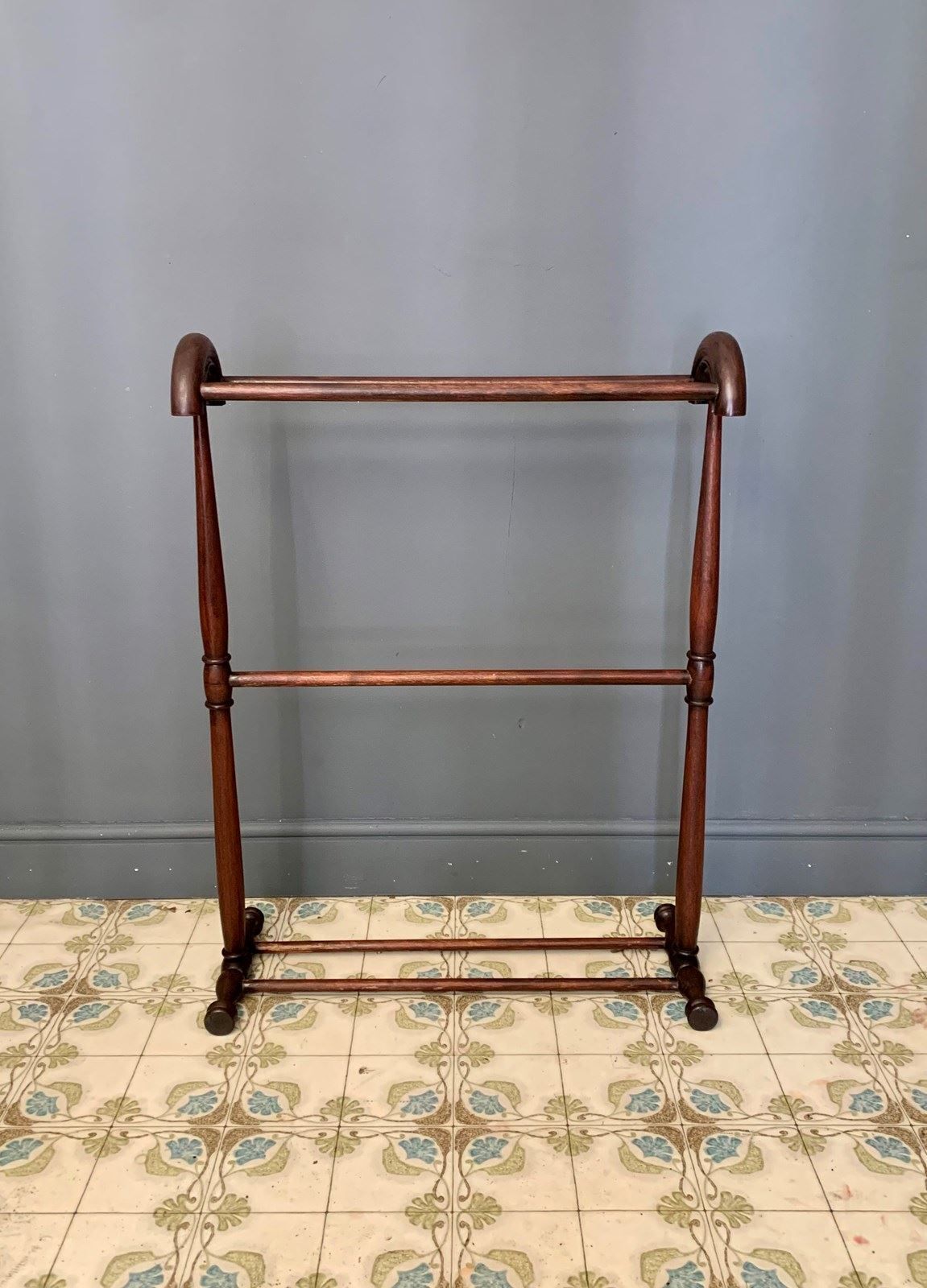 Antique Wooden Towel Rail, Early 20th Century