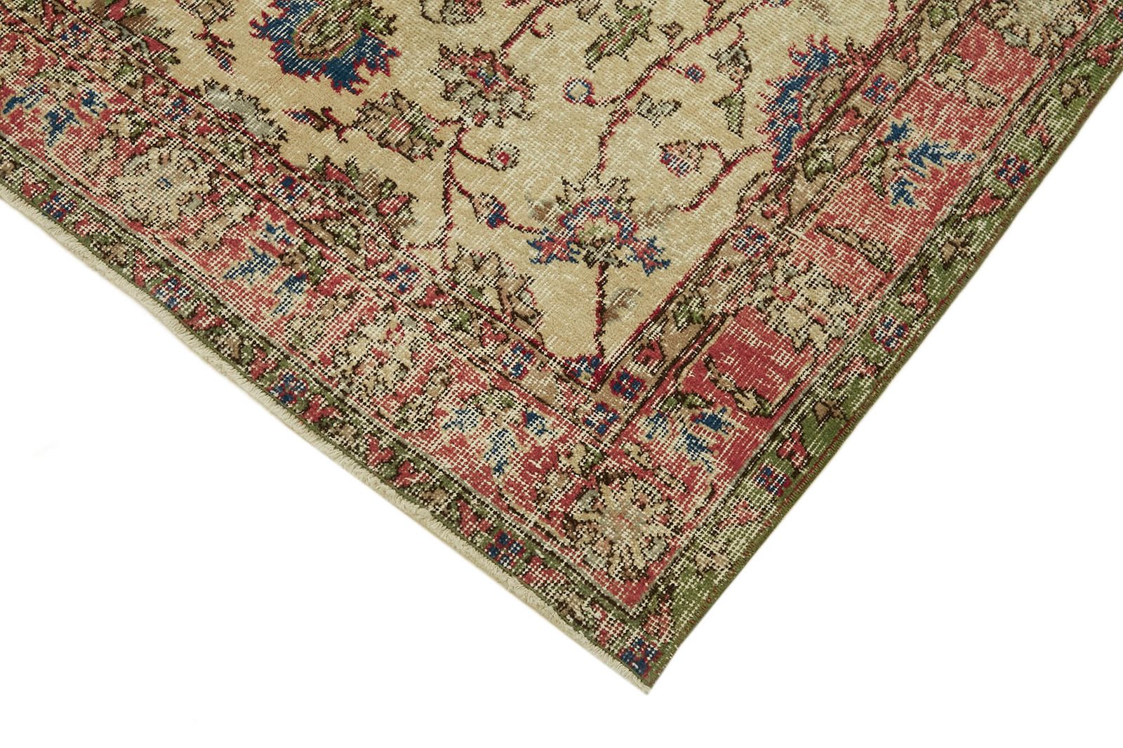 4x7 Beige Turkish Vintage Area Rug   45917 photo Textiles