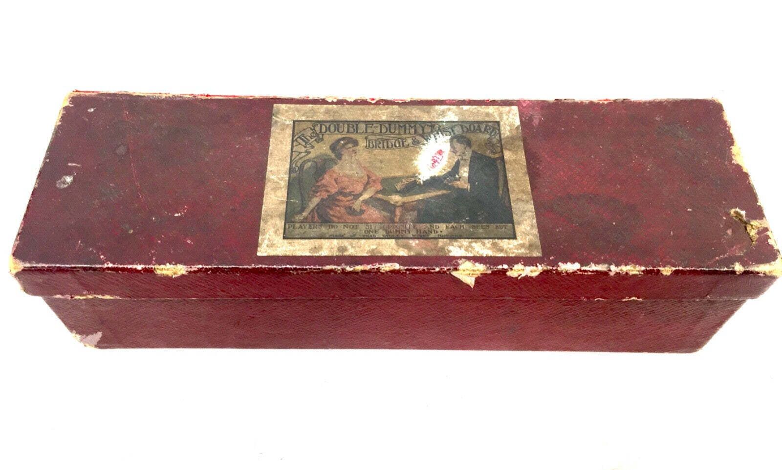 Antique Wooden Chad Valley’s Double Dummy Bridge & Whist Board In Original Box photo furniture