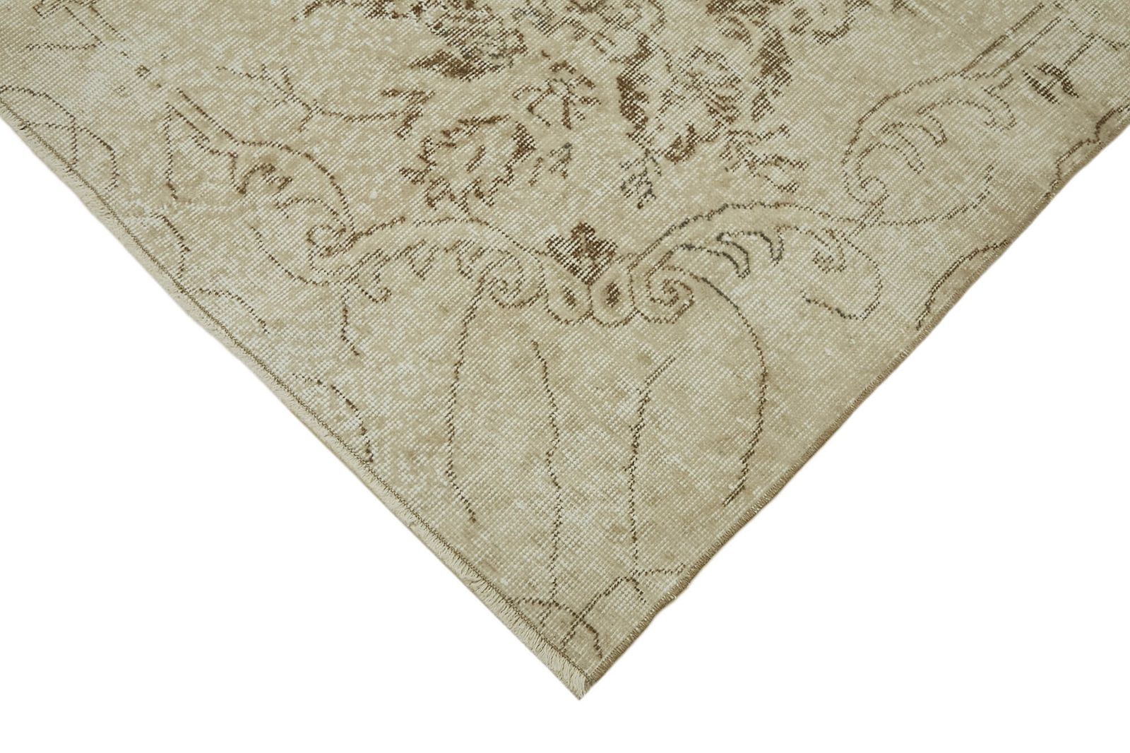 6x10 Beige Turkish Vintage Area Rug photo Textiles