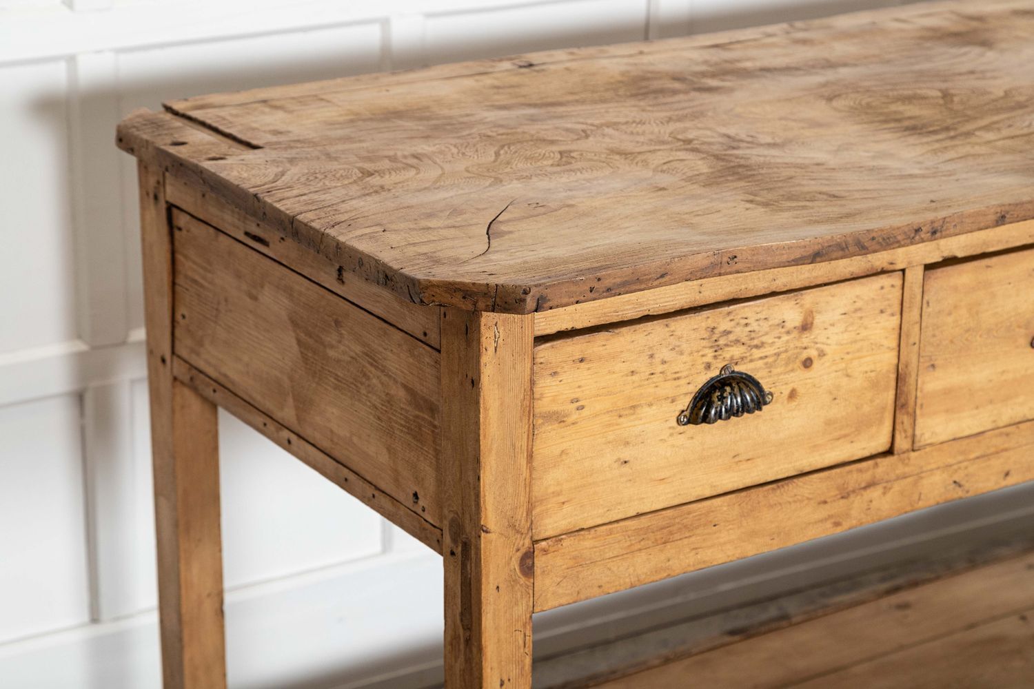 photo vinterior Estate Made Georgian Bleached Country Elm & Pine Dresser Base