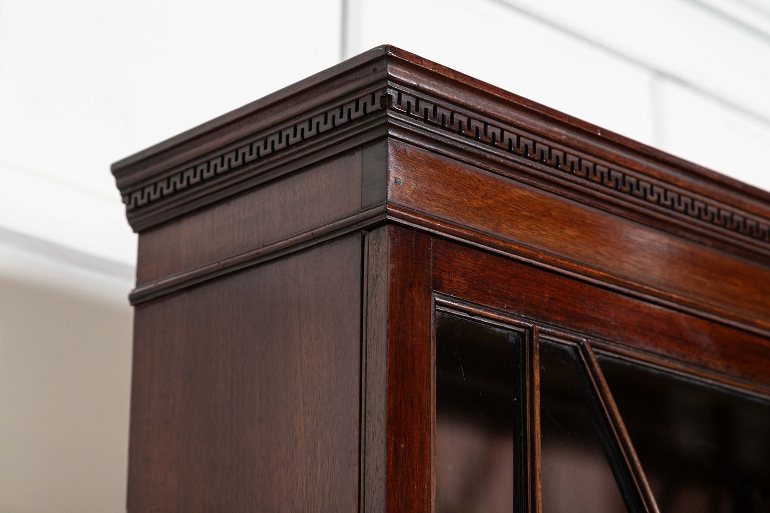 photo vinterior George III Diminutive English Mahogany Glazed Bookcase Bureau