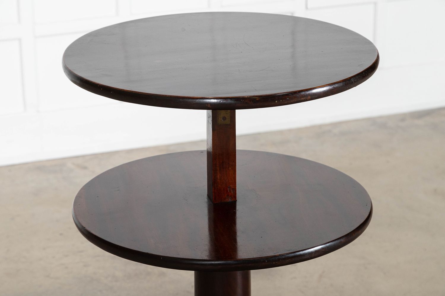 19thc English Mahogany Dumbwaiter Side Table photo for sale