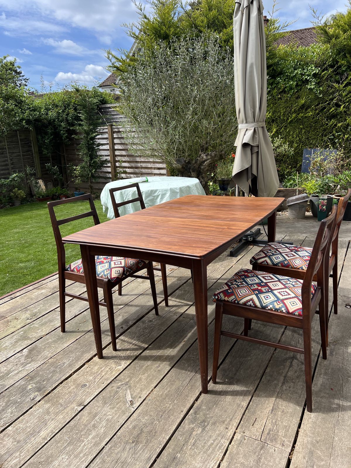 1960s Period Teak/Afromosia Extendable Dining Table And Four Chairs photo vintage