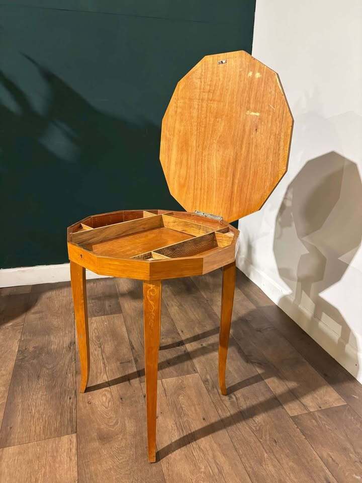 photo furniture Marquetry Inlaid Sewing Table
