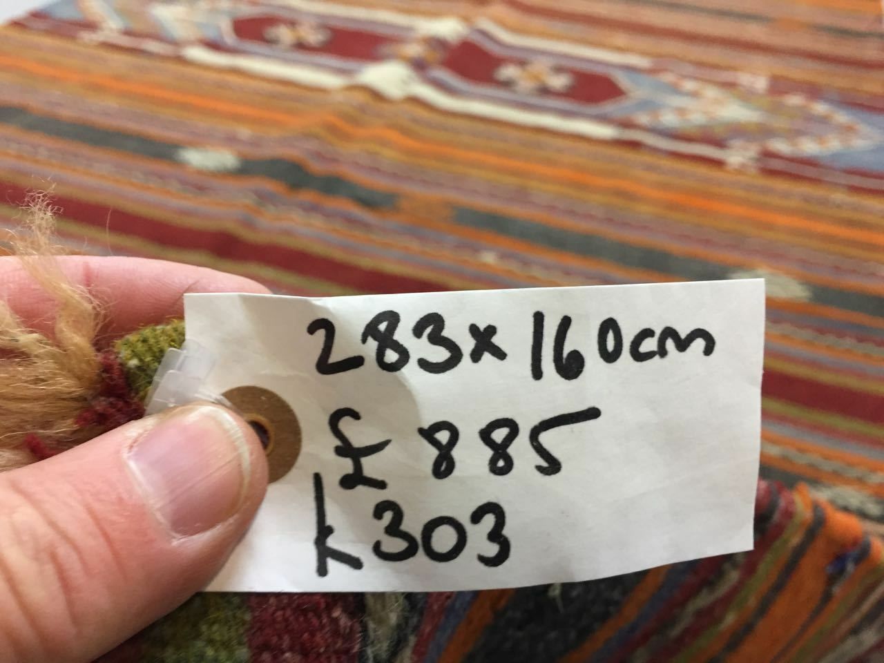 photo for sale Vintage Turkish Kilim Kelim Rug 283x160cm Shabby Chic Wool, Country Home, Large