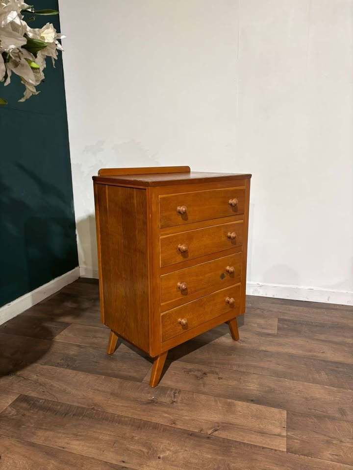 Mid Century Four Drawer Chest photo vintage
