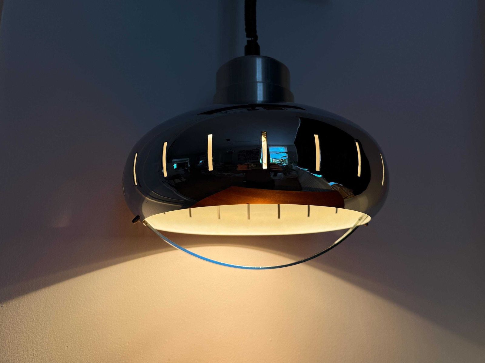 photo furniture Pendant Lamp – Dutch Design By Herda – Chrome   Space Age – Ufo – Mid Century Modern – Globe