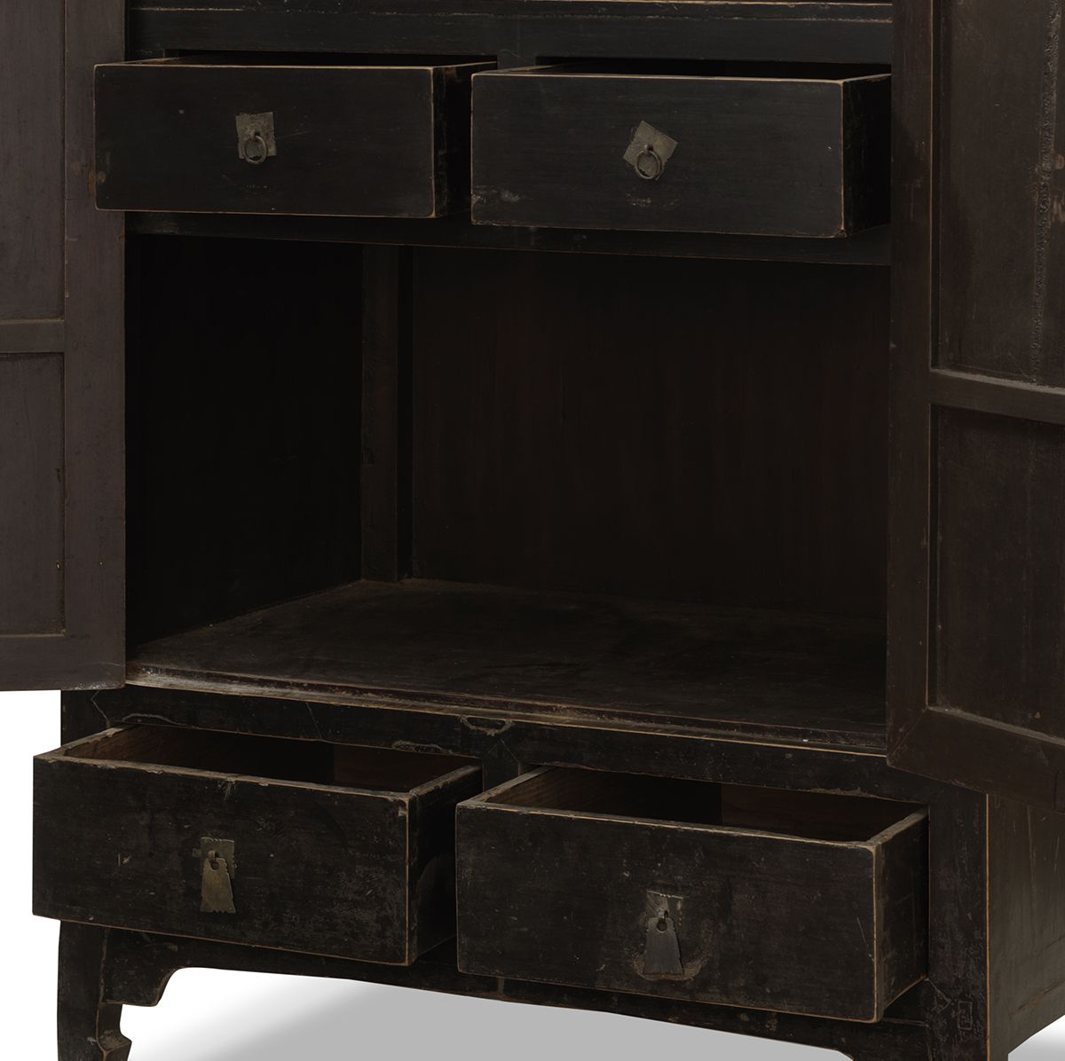 photo furniture Black Lacquer Elm Armoire