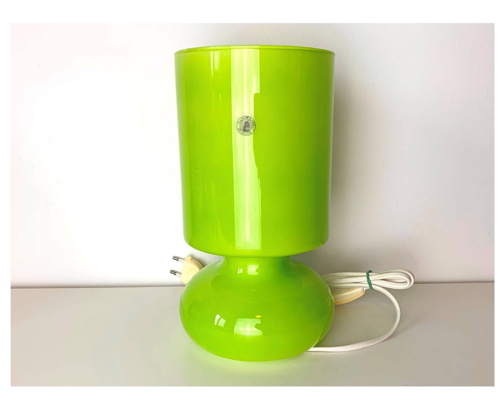 Vintage Ikea Lykta Mushroom Table Lamp   Bedside Lamp, Several Colors, Hand Made Glass photo for sale