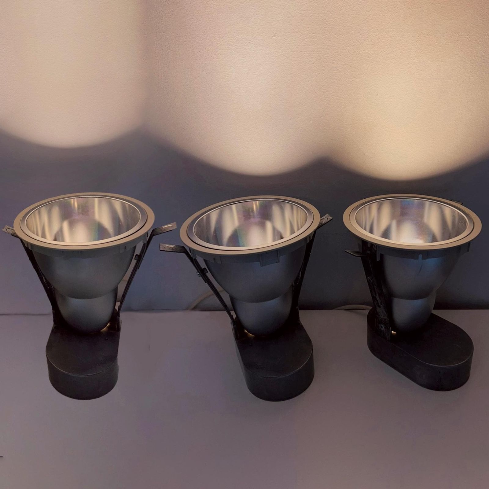 Iguzzini Set Of 3 Spotlights   Industrial Spotlights   Italian Design