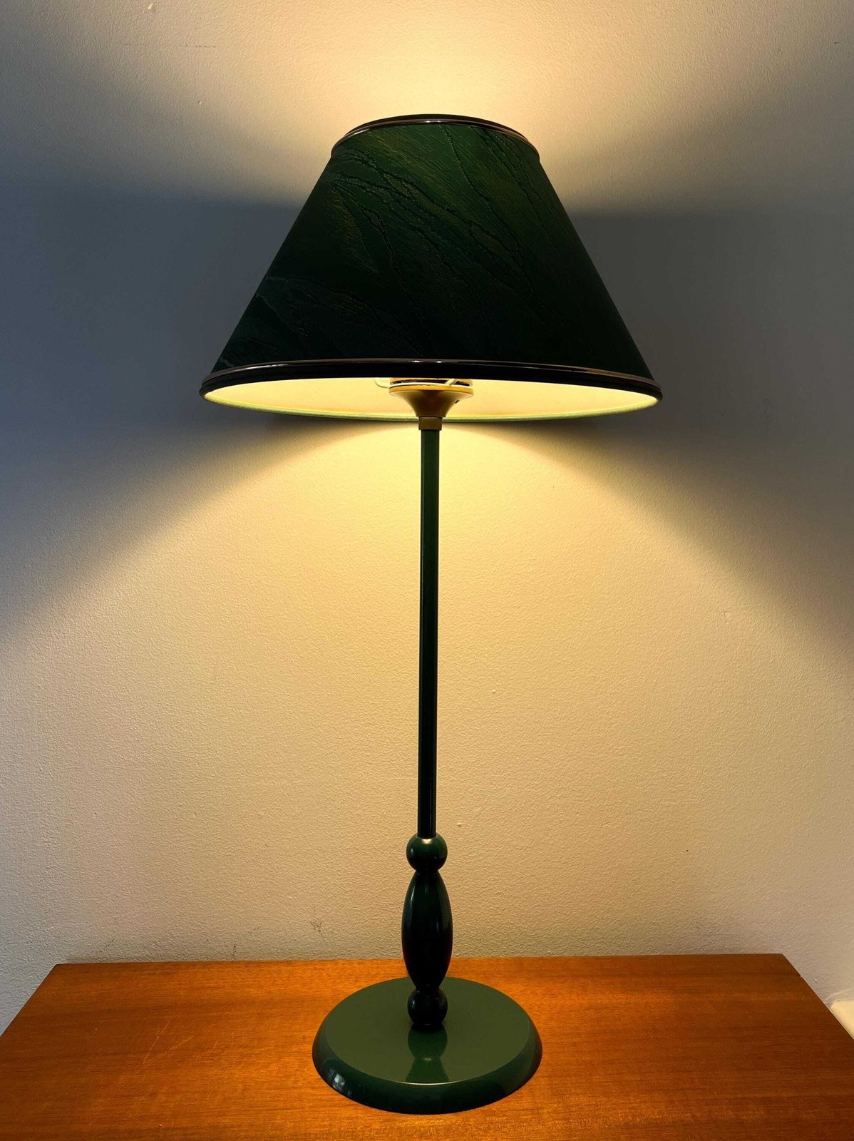 Vintage Tafellamp   Metaal   Groen, Goud   Mid Century photo furniture